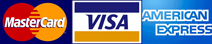 Master Card, Visa, Amex